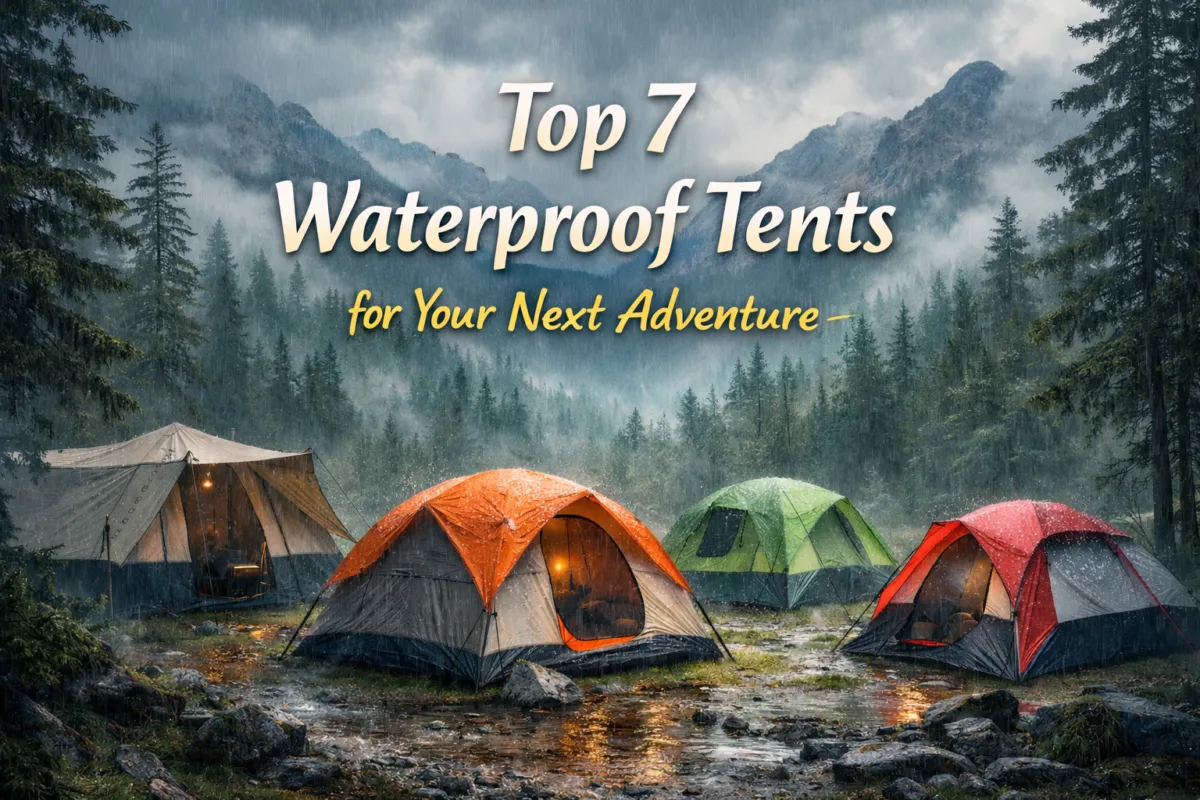 Top 7 Waterproof Tents for Your Next Adventure in rainy forest with misty mountains